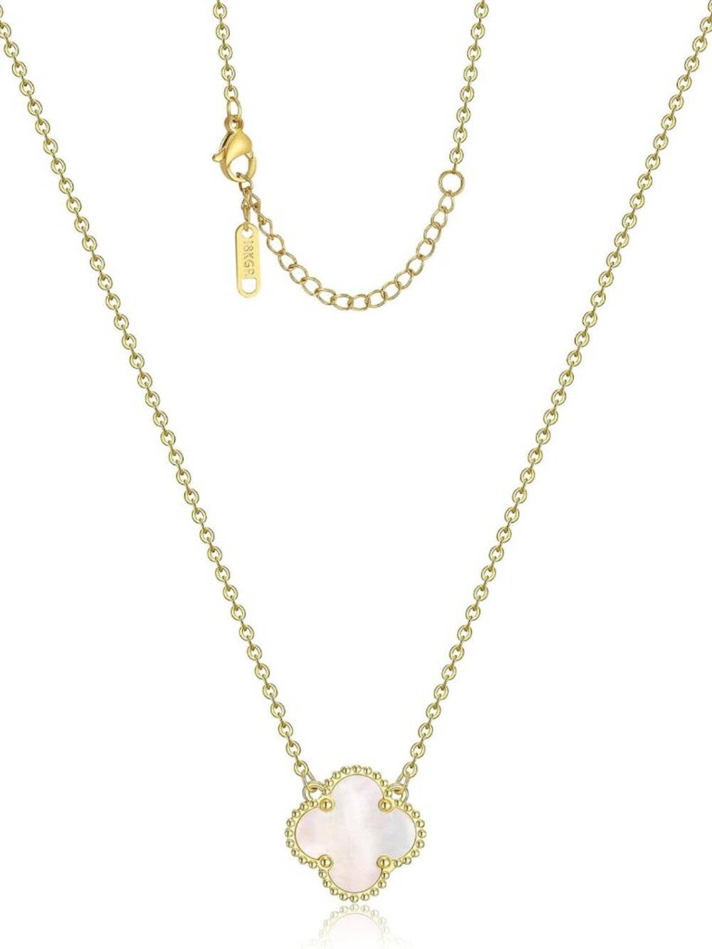 18K Gold Plated Four Leaf Clover Pendant Necklace - Lucky Simple Jewelry Gift
